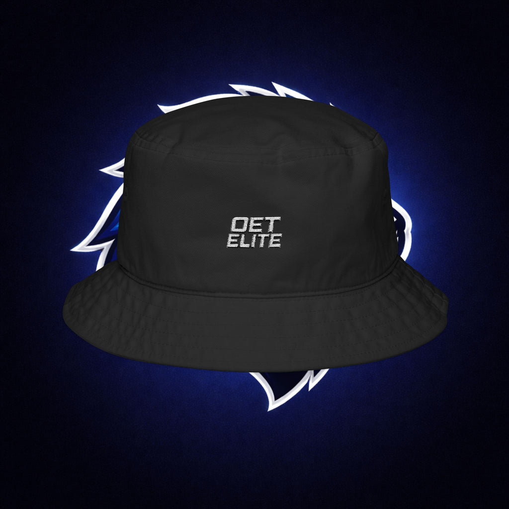 OET Elite Embroidered Bucket Hat — Retro Pixel Logo Streetwear
