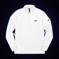 Embroidered "OET" Adidas Quarter-Zip Pullover "ELITE" Sleeve – Clean White Athletic Top