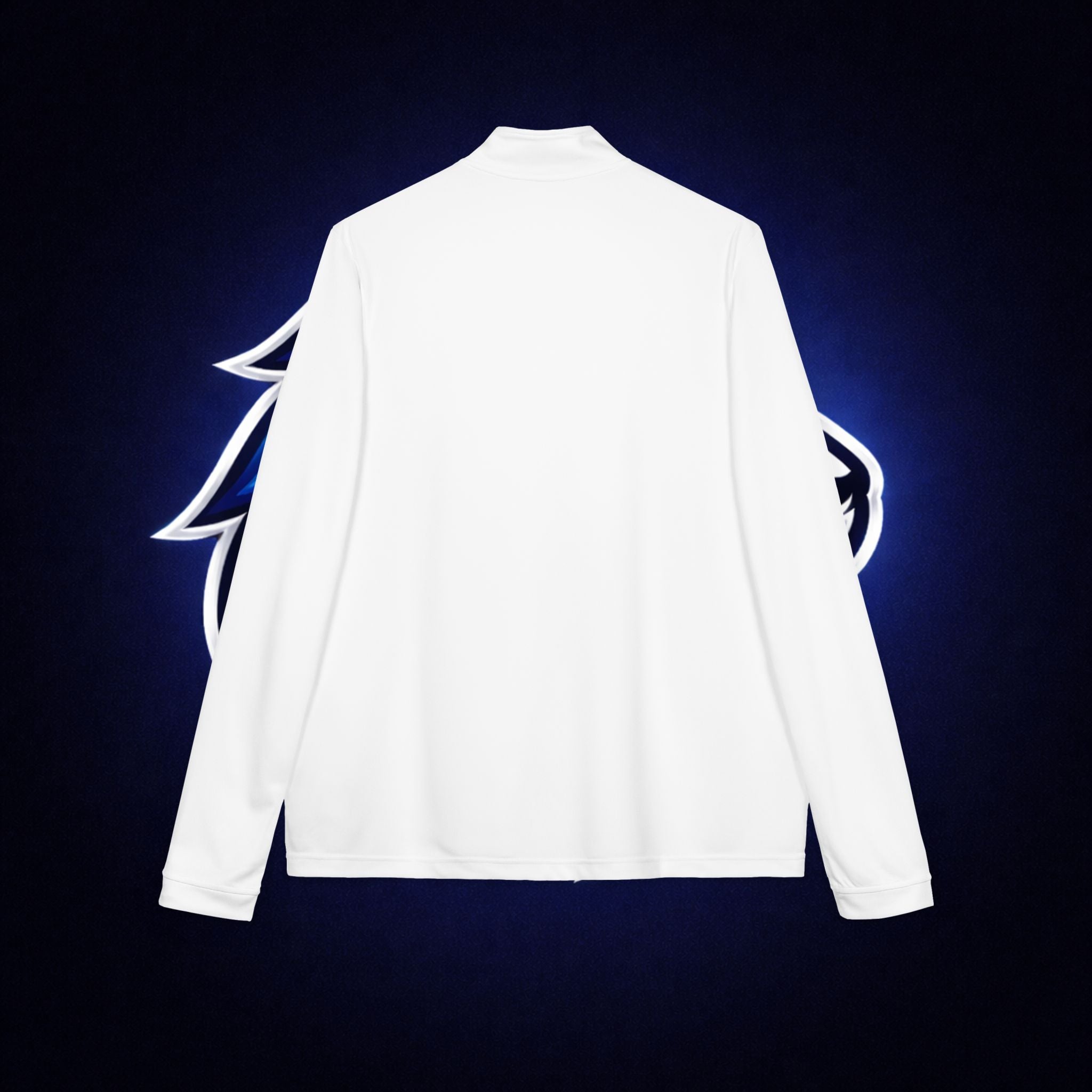 Embroidered "OET" Adidas Quarter-Zip Pullover "ELITE" Sleeve – Clean White Athletic Top