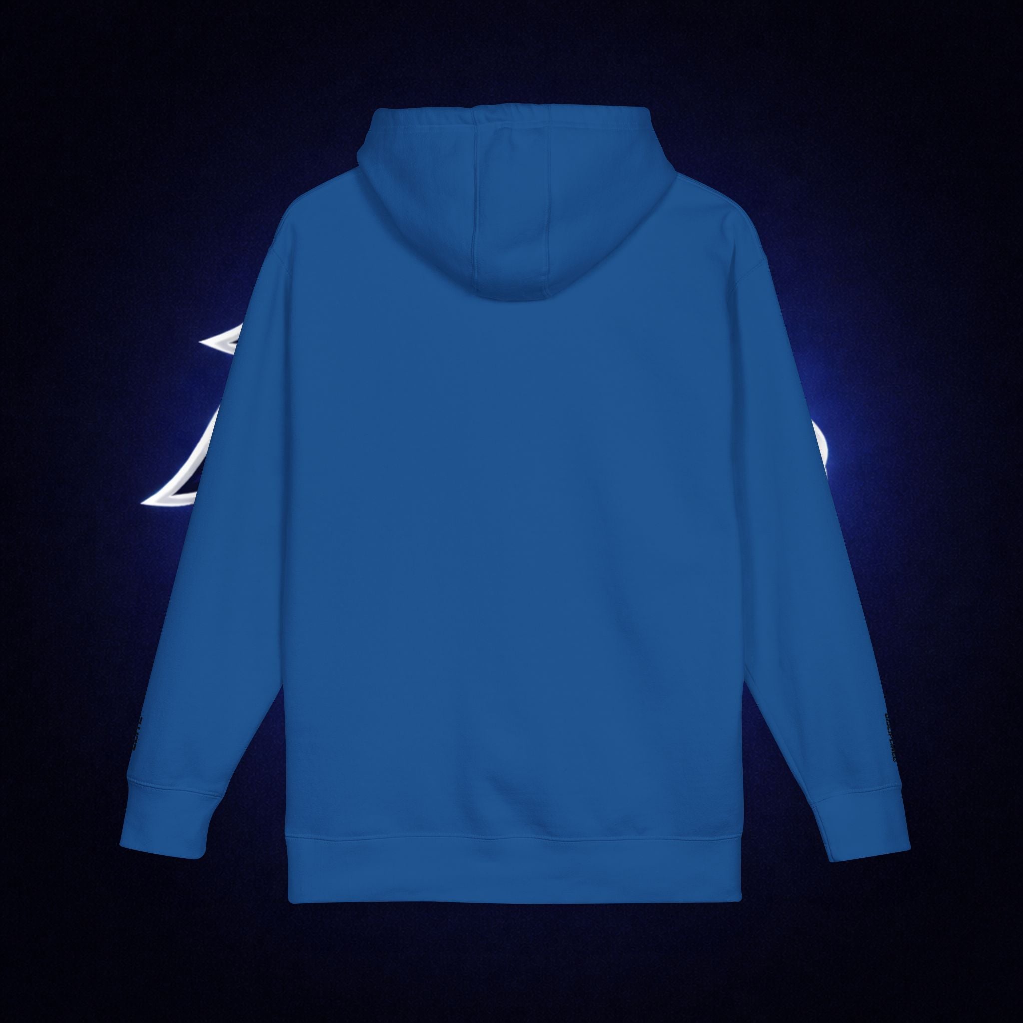 Minimal 'OET' Logo Hoodie – White Fleece Pullover