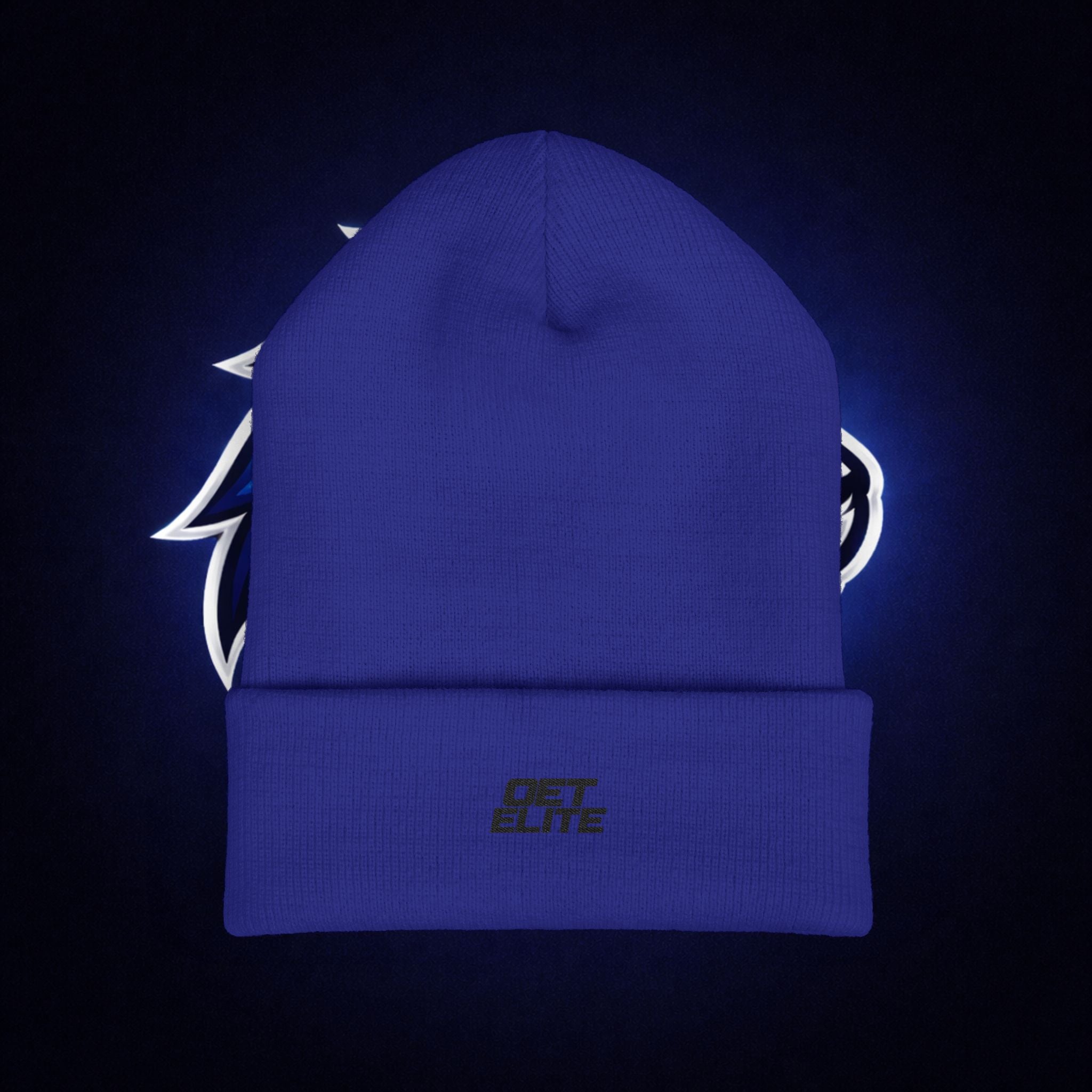 Embroidered ‘OET ELITE’ Cuffed Beanie — Classic Knit Winter Hat