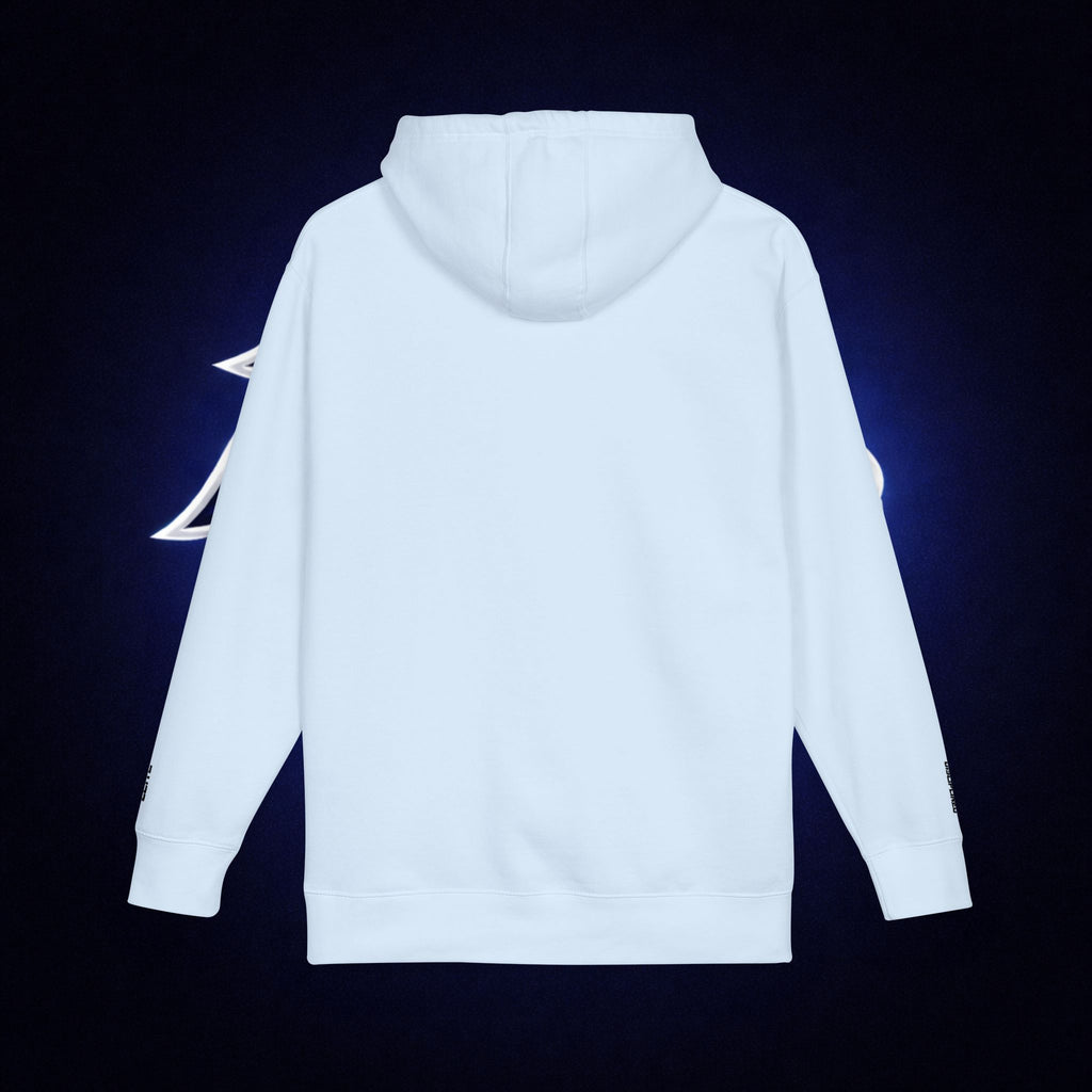Minimal 'OET' Logo Hoodie – White Fleece Pullover