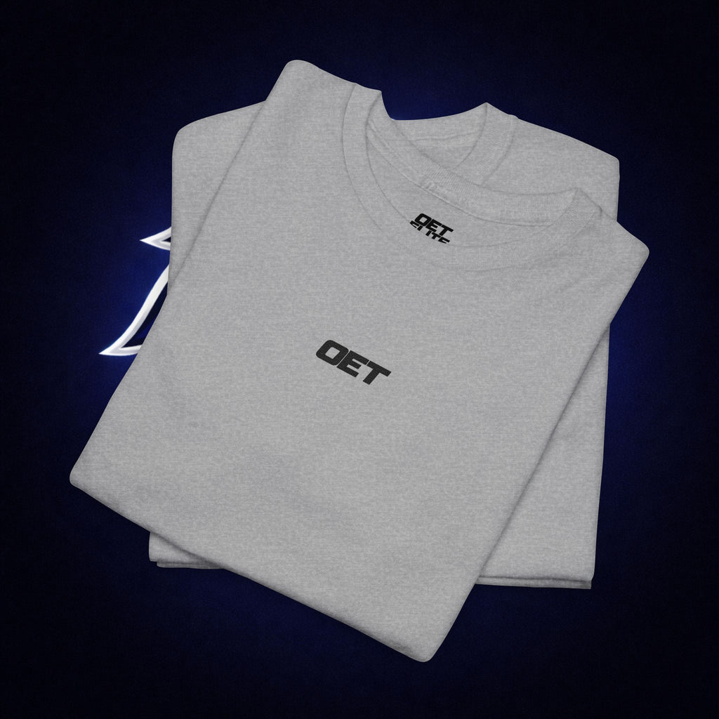 Minimalist 'OET' Graphic Tee — Small Chest Logo Casual Shirt