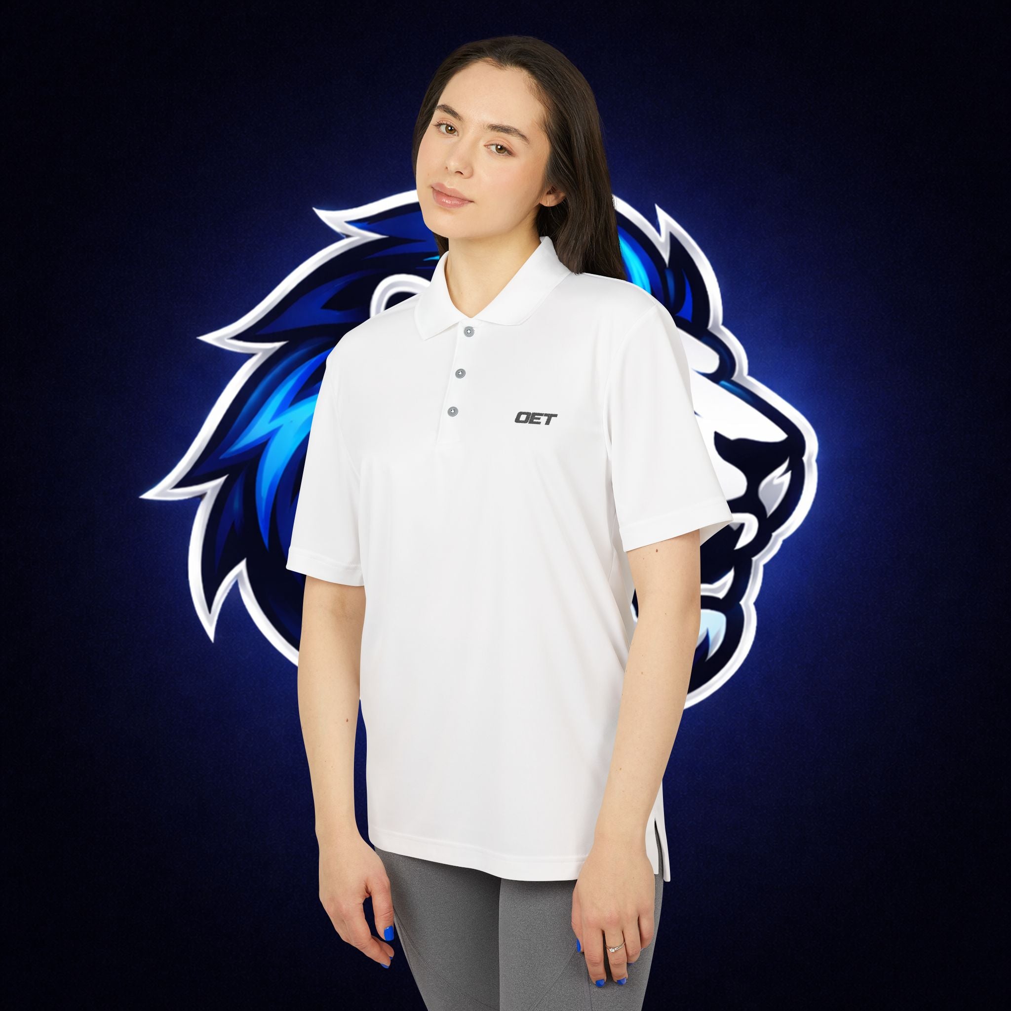 Performance Polo Shirt — Clean White OET Logo Golf & Casual Workwear