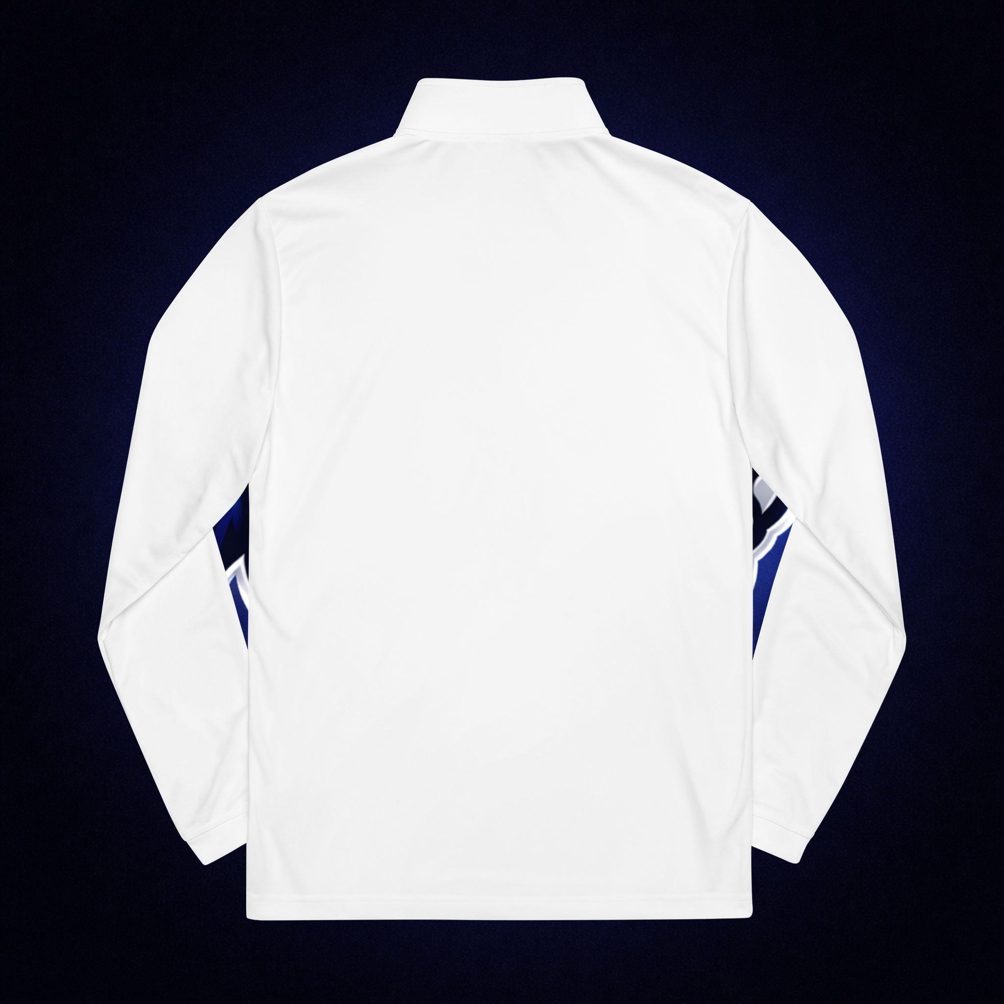 Embroidered "OET" Adidas Quarter-Zip Pullover "ELITE" Sleeve – Clean White Athletic Top