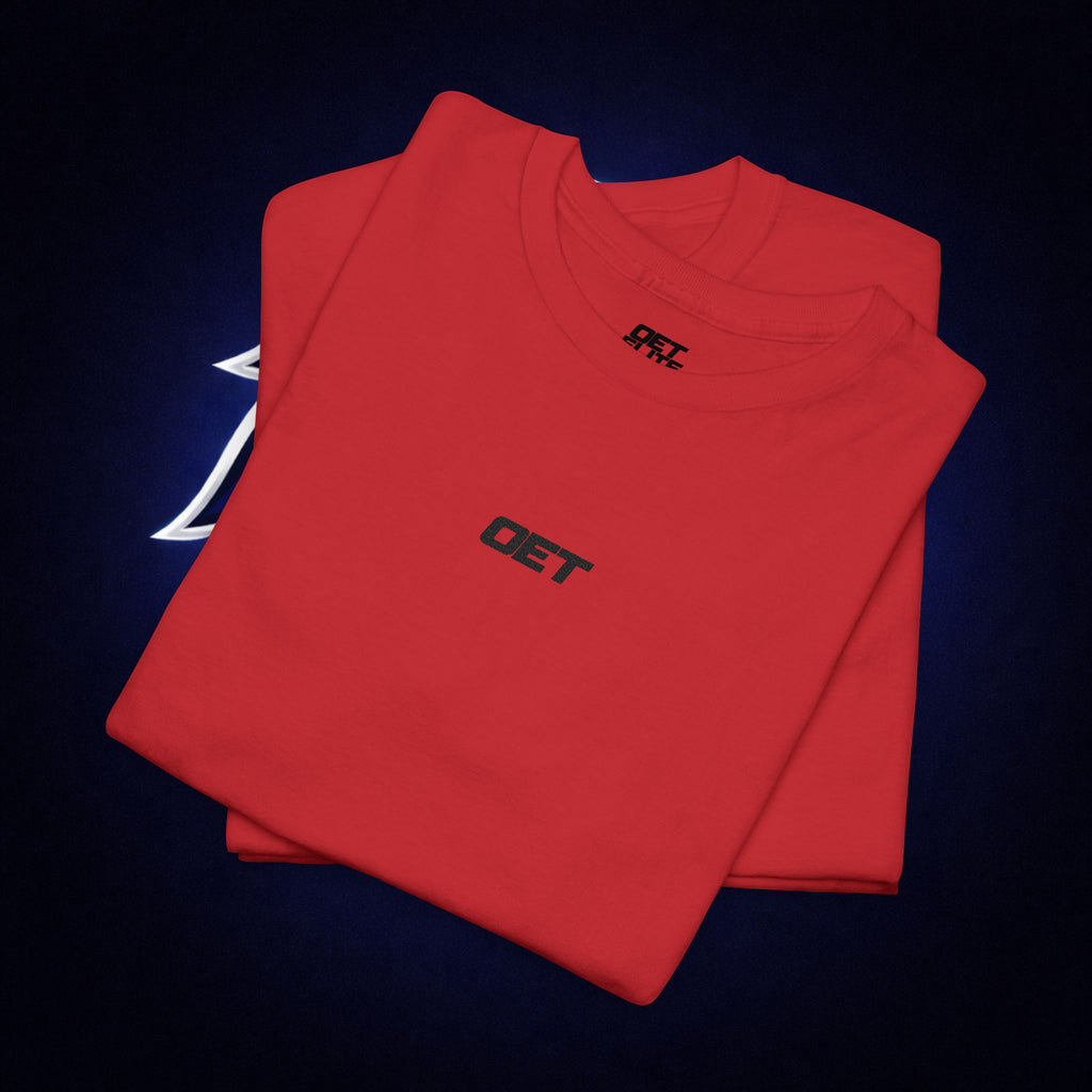 Minimalist 'OET' Graphic Tee — Small Chest Logo Casual Shirt