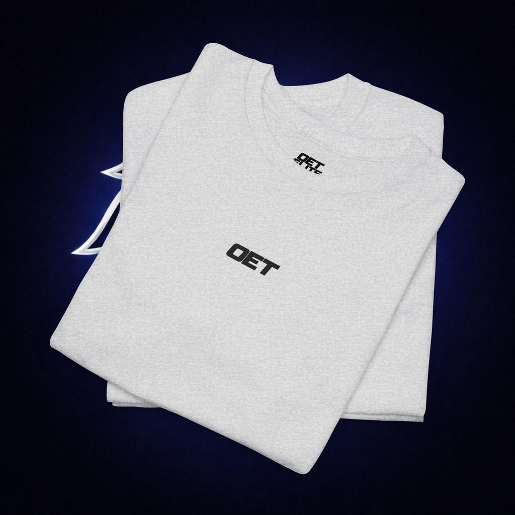 Minimalist 'OET' Graphic Tee — Small Chest Logo Casual Shirt
